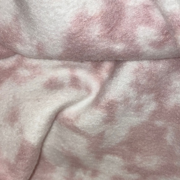 Oversized Pink White Tie Dye Sweatshirt XL Soft Fleece Crewneck New No Tags - Picture 5 of 5